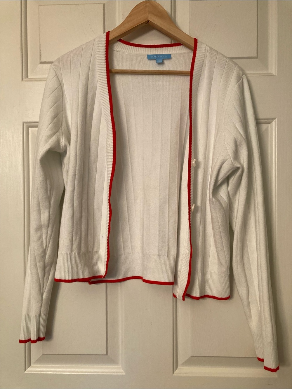 Draper James Cardigan with Red Trim